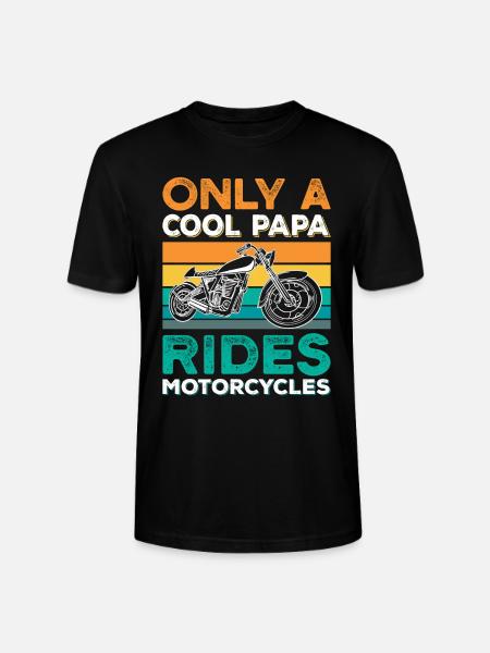 Biker Papa Motorrad - Stanley/Stella Unisex Bio-T-Shirt CRAFTER - Schwarz