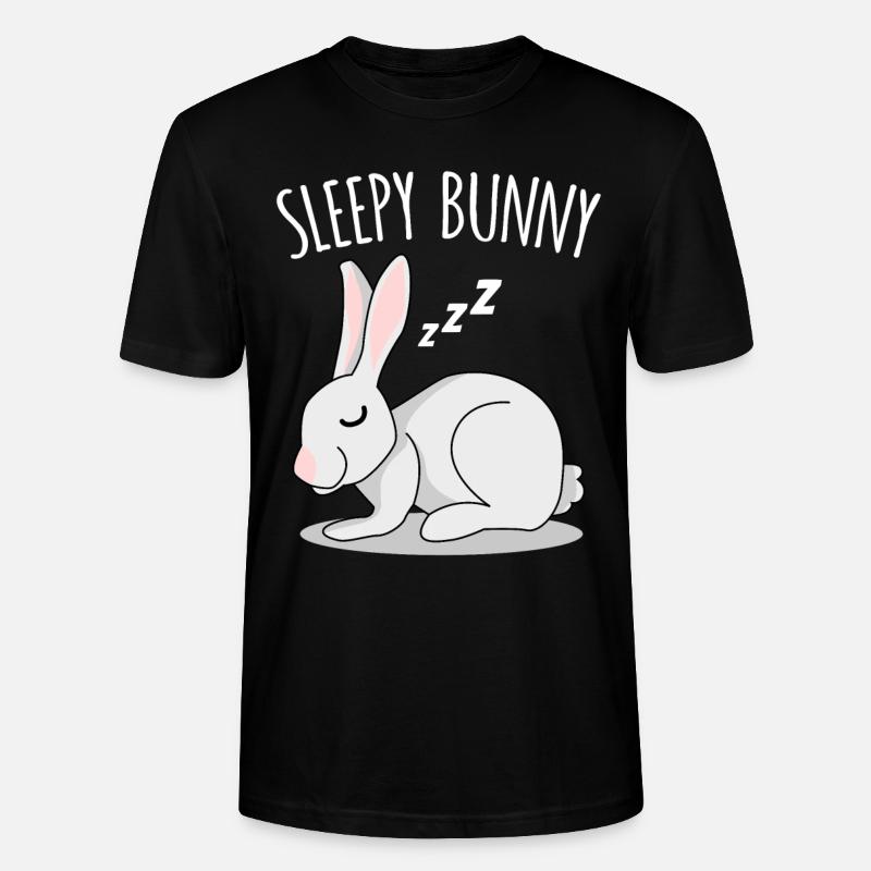 Rabbit Rabbit sleeping rabbit - Stanley/Stella CRAFTER Unisex Organic T-Shirt - black