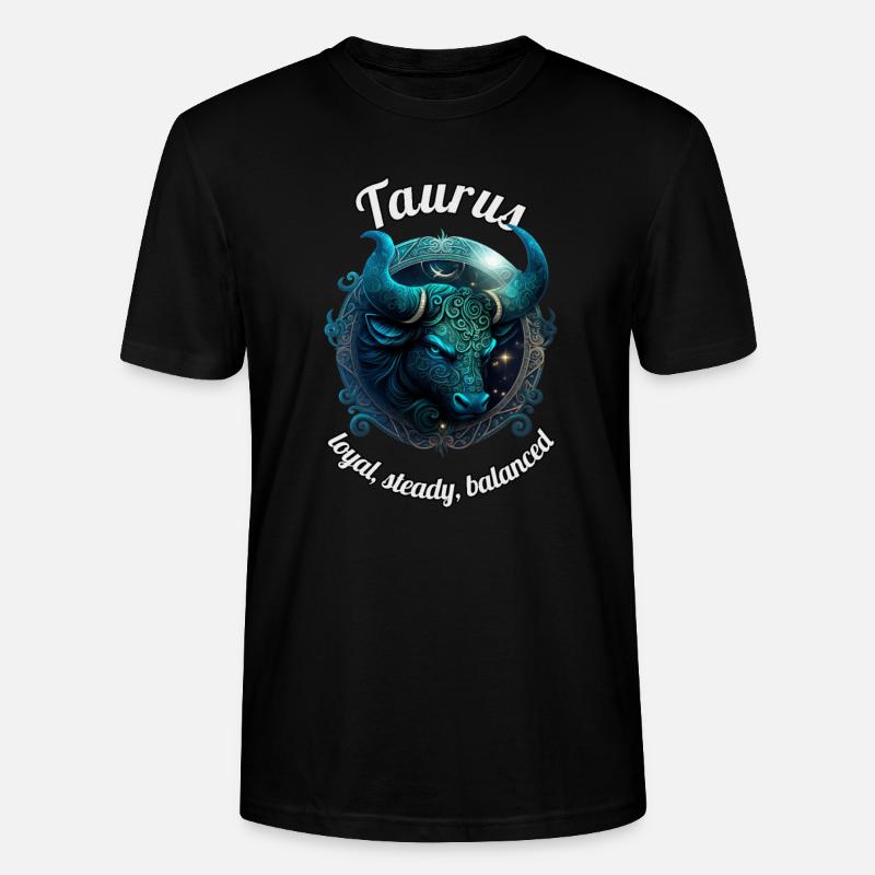 Taurus Sternzeichen Stier Astronomie - Stanley/Stella Unisex Bio-T-Shirt CRAFTER - Schwarz
