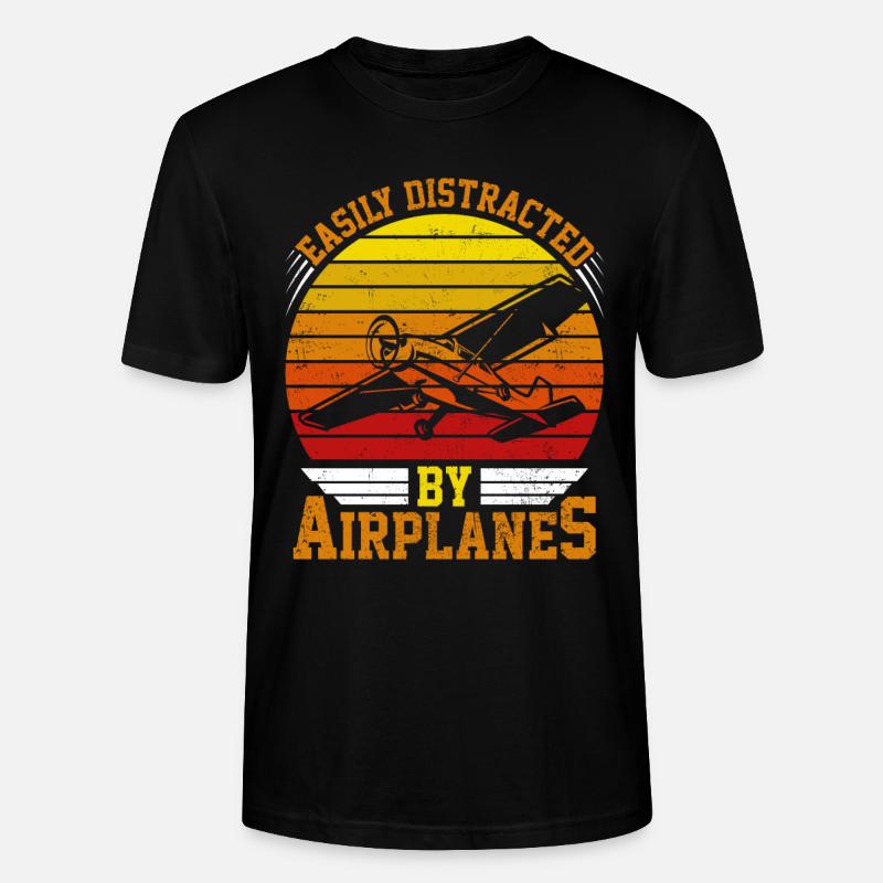 pilot lustiger Spruch - Stanley/Stella Unisex Bio-T-Shirt CRAFTER - Schwarz