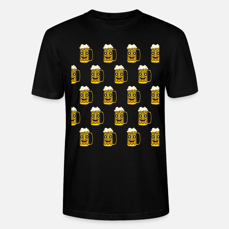 Verres à bière mignons - T-shirt bio CRAFTER Stanley Stella Unisexe - noir