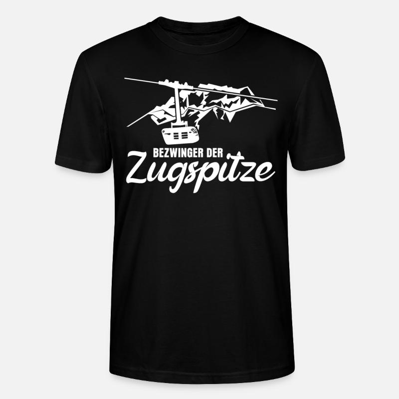 Zugspitze Seilbahn Berge - Stanley/Stella Unisex Bio-T-Shirt CRAFTER - Schwarz