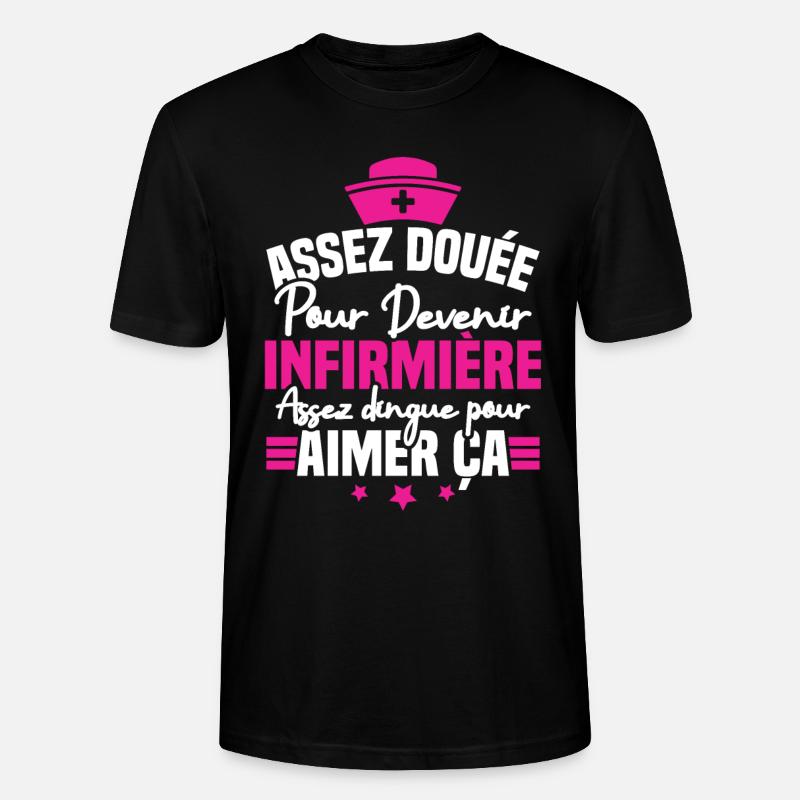 Assez douée pour devenir infirmière - T-shirt bio CRAFTER Stanley Stella Unisexe - noir