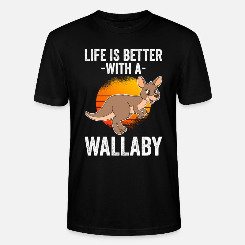 Wallaby Better Than Therapy - Stanley/Stella Unisex Bio-T-Shirt CRAFTER - Schwarz