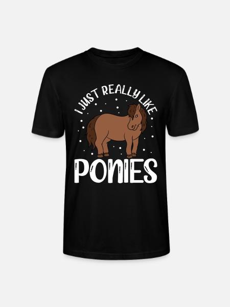I Just Really Like Ponies - Stanley/Stella CRAFTER Unisex Organic T-Shirt - black