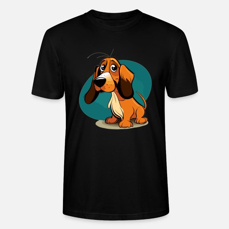 Hund im comic style - Stanley/Stella Unisex Bio-T-Shirt CRAFTER - Schwarz