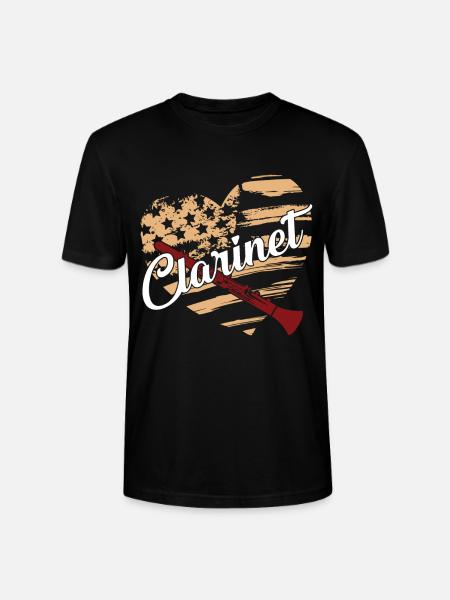 Clarinet Clarinet Flag - Stanley/Stella CRAFTER Unisex Organic T-Shirt - black