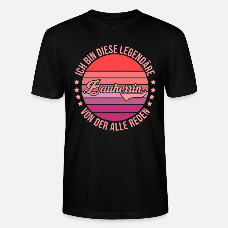 Bauherrin - Stanley/Stella Unisex Bio-T-Shirt CRAFTER - Schwarz