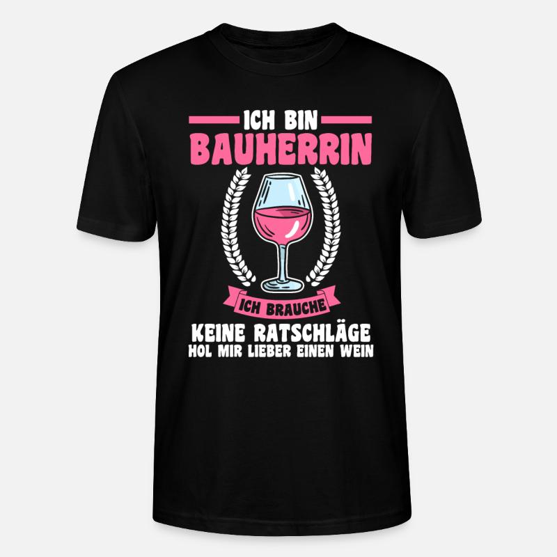 Bier Bauherrin - Stanley/Stella Unisex Bio-T-Shirt CRAFTER - Schwarz