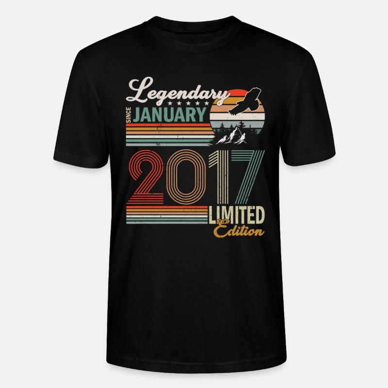 Legendary since January 2017 - Stanley/Stella CRAFTER Unisex Organic T-Shirt - black