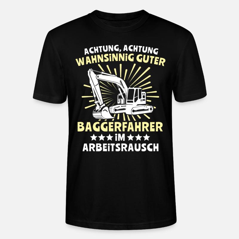 Baggerfuehrer Baggerfahrer - Stanley/Stella Unisex Bio-T-Shirt CRAFTER - Schwarz