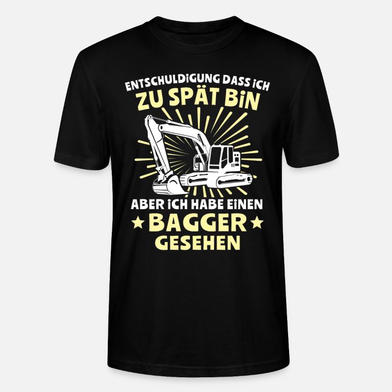 Baggerfuehrer Baggerfahrer - Stanley/Stella Unisex Bio-T-Shirt CRAFTER - Schwarz
