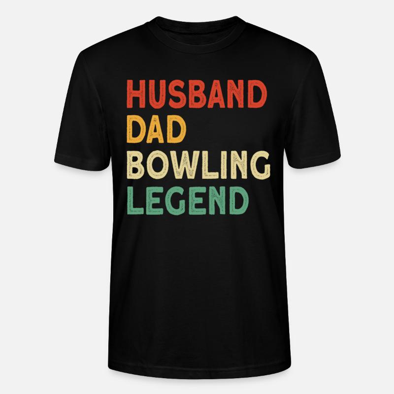 Husband Dad Bowling Legend Design - Stanley/Stella Unisex Bio-T-Shirt CRAFTER - Schwarz