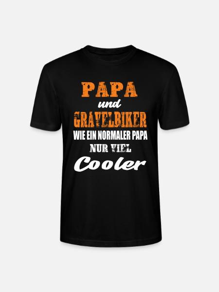 Papa und Gravelbiker - Stanley/Stella Unisex Bio-T-Shirt CRAFTER - Schwarz