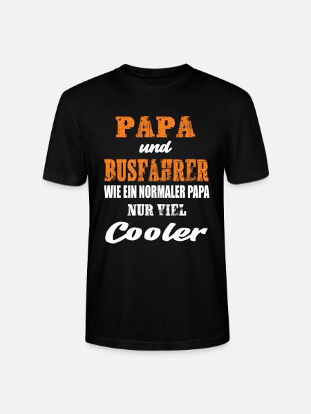 Papa und Busfahrer - Stanley/Stella Unisex Bio-T-Shirt CRAFTER - Schwarz