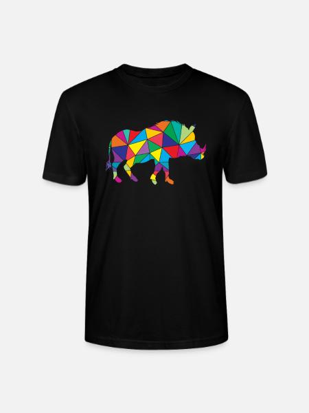 Warthog Polygon Wild Boar - Stanley/Stella CRAFTER Unisex Organic T-Shirt - black