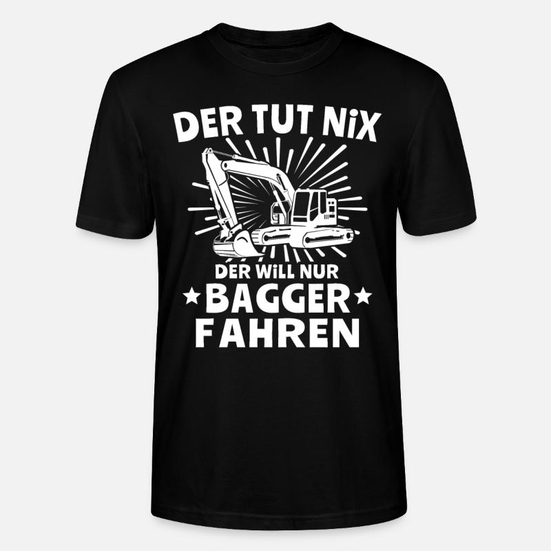Baggerfahrer Bagger - Stanley/Stella Unisex Bio-T-Shirt CRAFTER - Schwarz