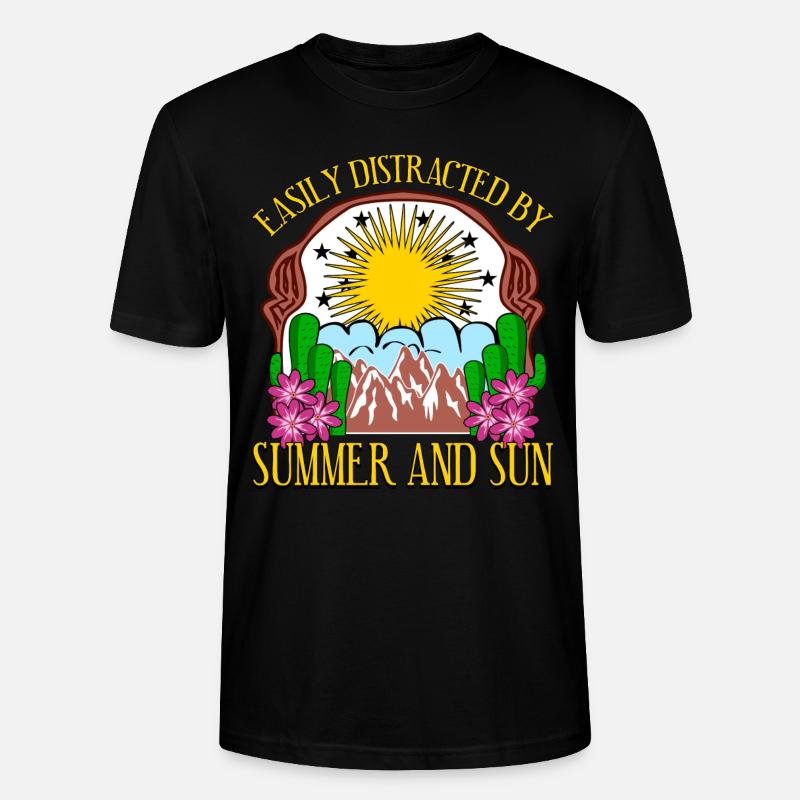 L’été et le soleil - T-shirt bio CRAFTER Stanley Stella Unisexe - noir