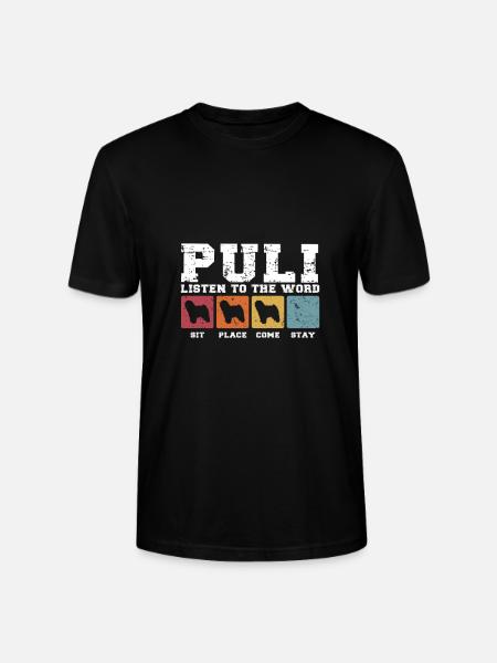 Puli écoute le mot - T-shirt bio CRAFTER Stanley Stella Unisexe - noir