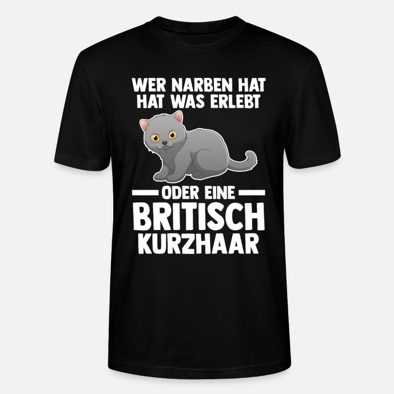 Britisch Kurzhaar Katze - Stanley/Stella Unisex Bio-T-Shirt CRAFTER - Schwarz