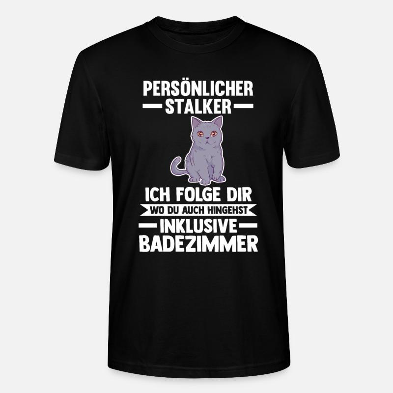 Britisch Kurzhaar Katze - Stanley/Stella Unisex Bio-T-Shirt CRAFTER - Schwarz