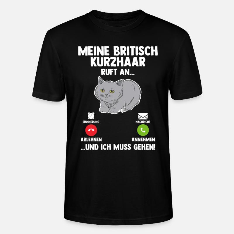 Britisch Kurzhaar Katze - Stanley/Stella Unisex Bio-T-Shirt CRAFTER - Schwarz