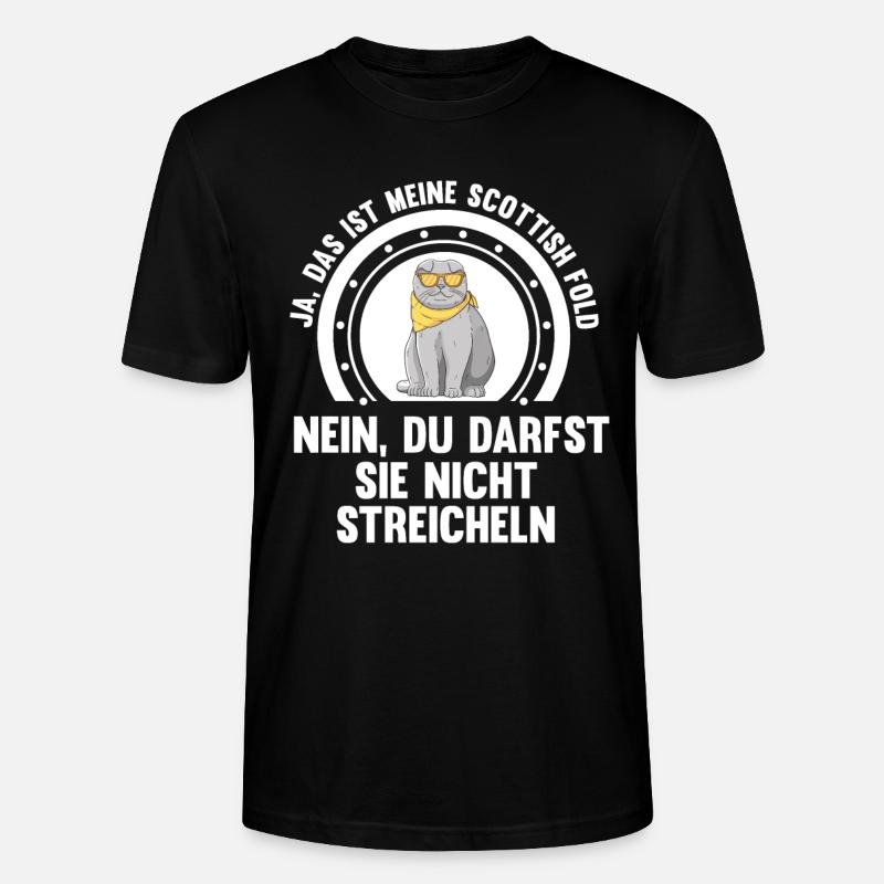 Scottish Fold Katze - Stanley/Stella Unisex Bio-T-Shirt CRAFTER - Schwarz