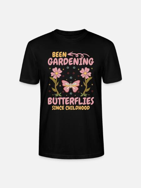 Hobby Gardener Garden Butterfly - Stanley/Stella CRAFTER Unisex Organic T-Shirt - black