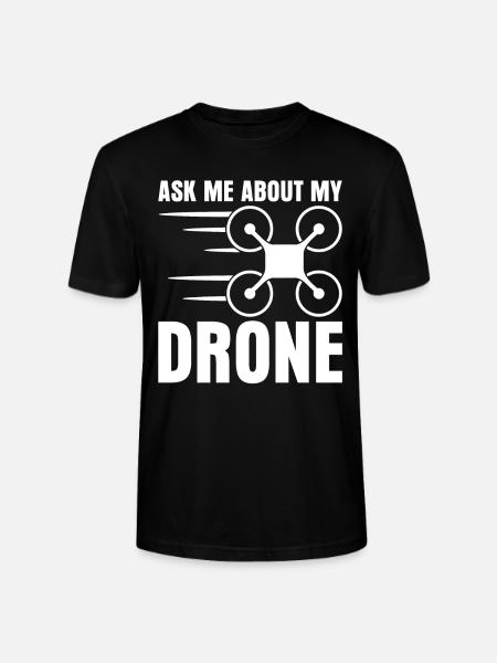 Drohne Quadcopter Quadrocopter Drone - Stanley/Stella CRAFTER Unisex Organic T-Shirt - black