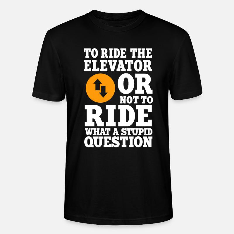 Humour drôle d’ascenseur - T-shirt bio CRAFTER Stanley Stella Unisexe - noir