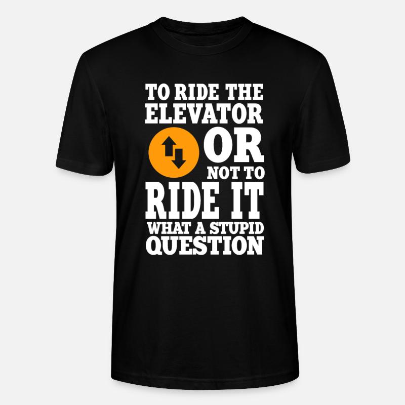 Elevator Gift - Stanley/Stella CRAFTER Unisex Organic T-Shirt - black