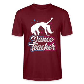Tanzlehrerin Tanzkurs Tanzschule Tanzlehrer - Stanley/Stella Unisex Bio-T-Shirt CRAFTER - Burgunderrot - Vorne - Alina (178cm) & Michal (187cm)