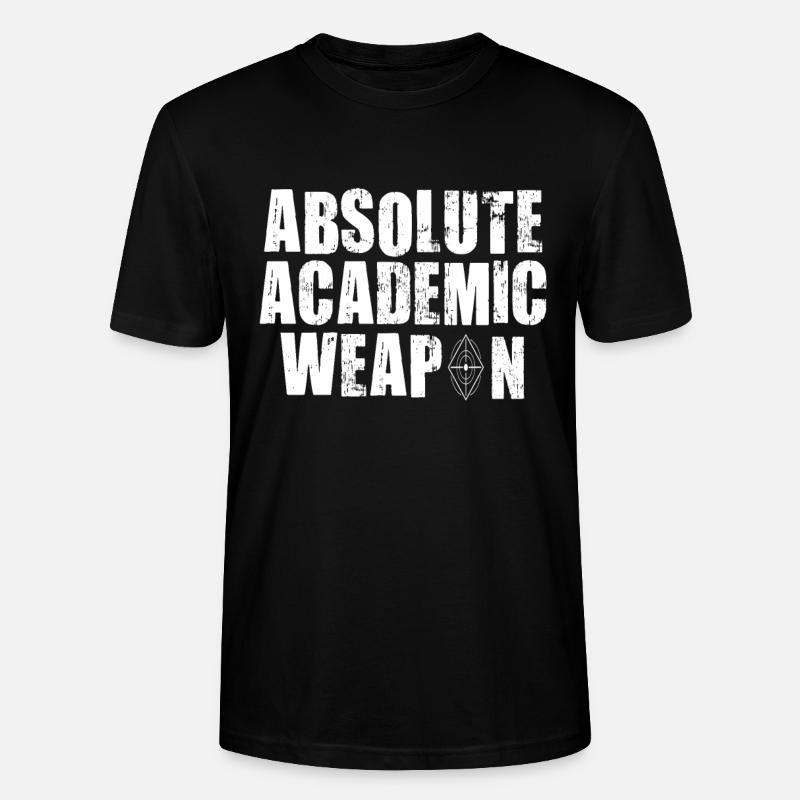 Studenten Absolute Academic Weapon - Stanley/Stella Unisex Bio-T-Shirt CRAFTER - Schwarz