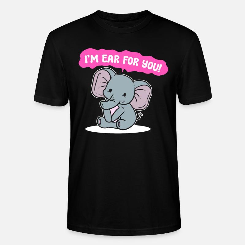 Elefant -Wortspiele Tierpfleger - Stanley/Stella Unisex Bio-T-Shirt CRAFTER - Schwarz