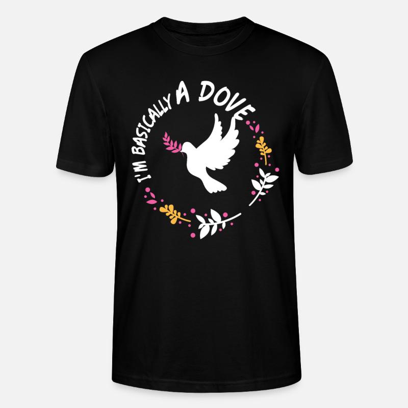 Im Basically A Dove - Stanley/Stella Unisex Bio-T-Shirt CRAFTER - Schwarz