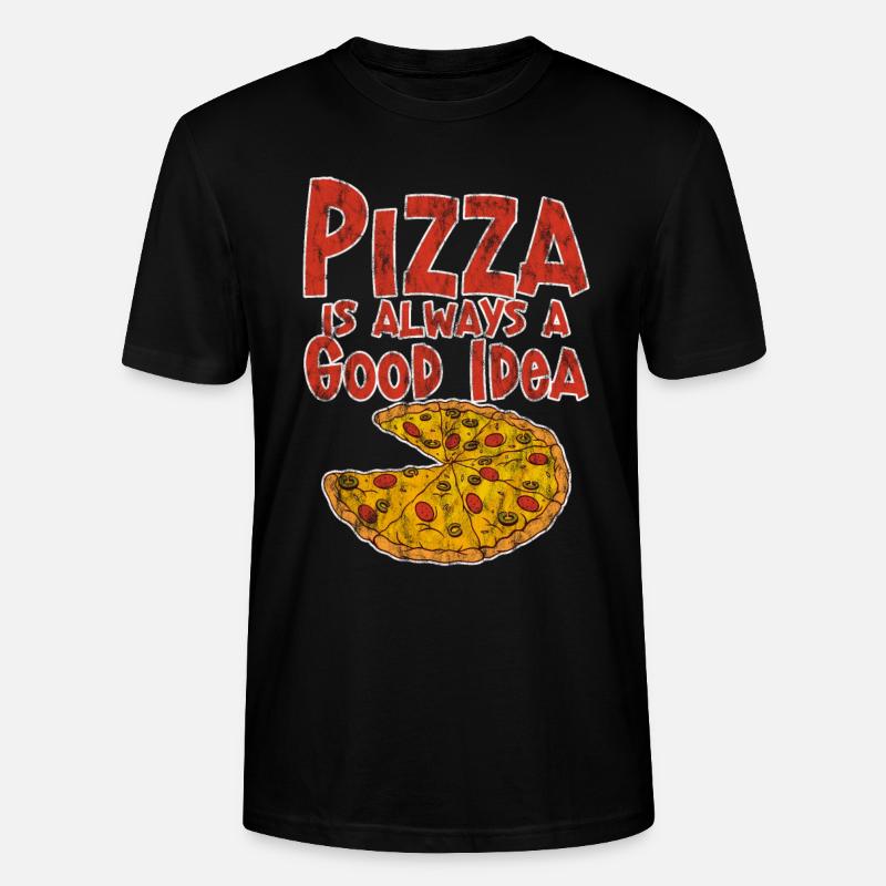 La pizza est toujours une bonne idée 3 - T-shirt bio CRAFTER Stanley Stella Unisexe - noir