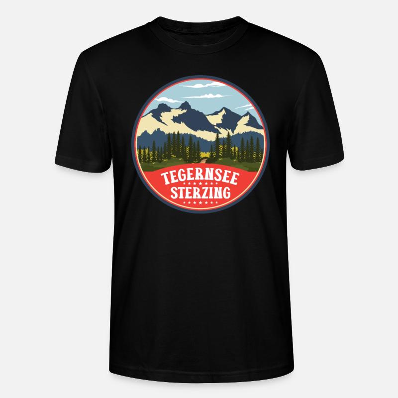 Alpenüberquerung Tegernsee Sterzing - Stanley/Stella Unisex Bio-T-Shirt CRAFTER - Schwarz