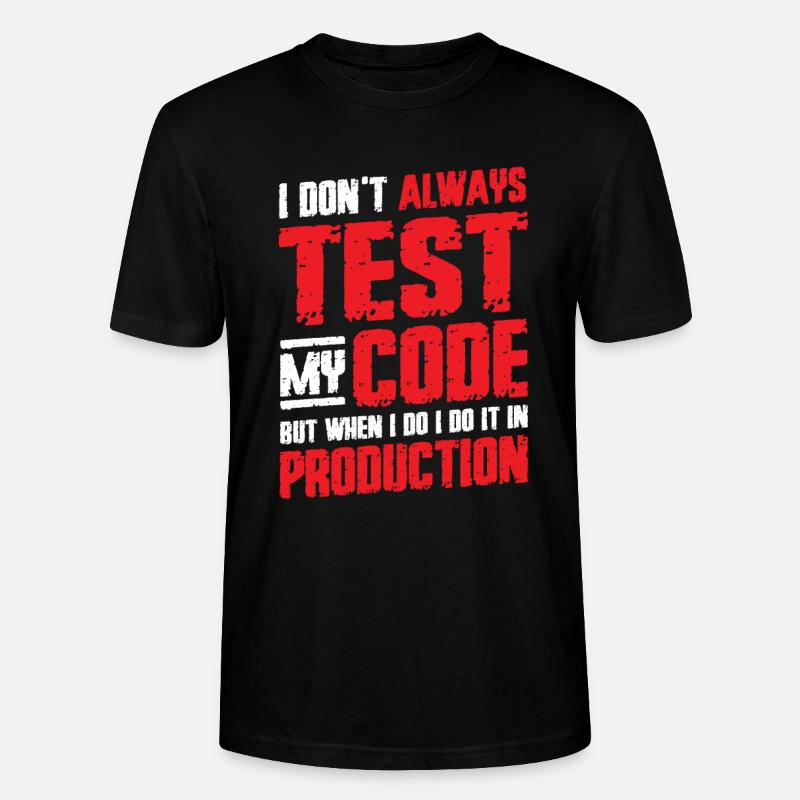 Je teste mon code en production - T-shirt bio CRAFTER Stanley Stella Unisexe - noir