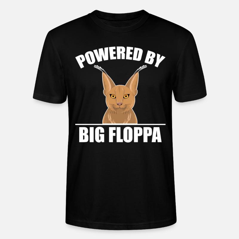 Großer Floppa Karakal Katze Meme - Stanley/Stella Unisex Bio-T-Shirt CRAFTER - Schwarz