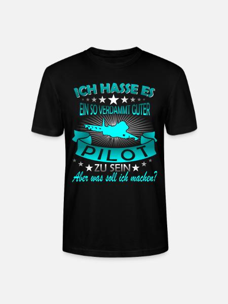 Pilot Piloten Flugzeug - Stanley/Stella Unisex Bio-T-Shirt CRAFTER - Schwarz