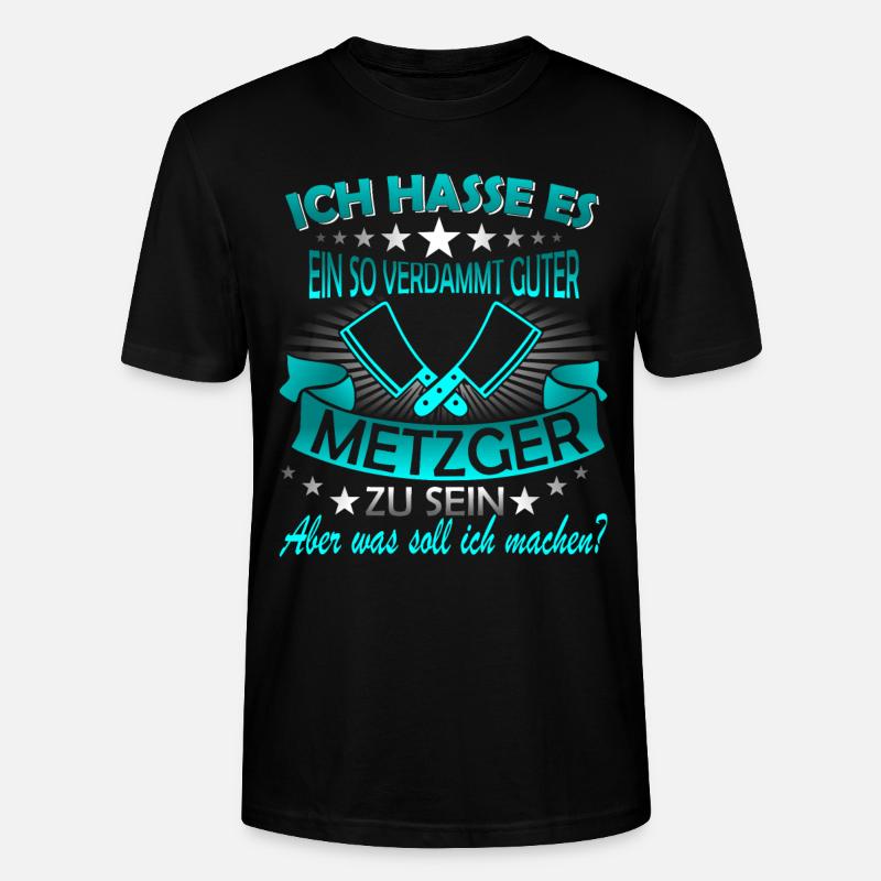 Fleischer Metzger Schlachter Schlächter - Stanley/Stella Unisex Bio-T-Shirt CRAFTER - Schwarz