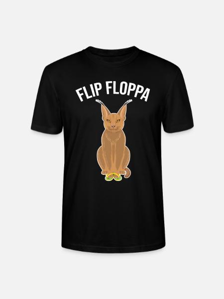 Big Floppa Caracal Cat Meme - Stanley/Stella CRAFTER Unisex Organic T-Shirt - black