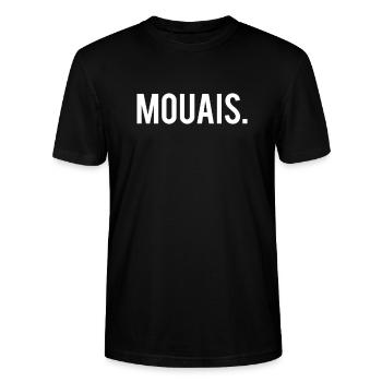 Mouais expression blague humour - T-shirt bio CRAFTER Stanley Stella Unisexe - noir - Devant - Alina (178cm) & Michal (187cm)