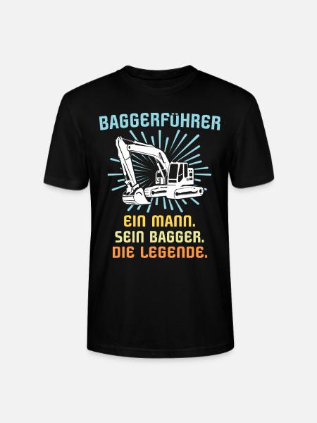 Baggerführer Baggerfahrer - Stanley/Stella Unisex Bio-T-Shirt CRAFTER - Schwarz