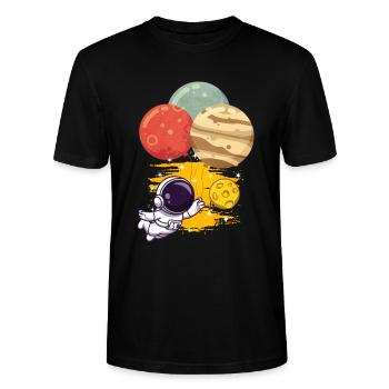 Jupiter - Stanley/Stella Uniseks bio-T-shirt CRAFTER - zwart - Voor - Alina (178cm) & Michal (187cm)