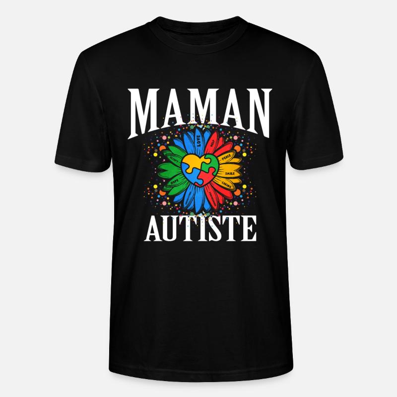 Cadeau autisme autisme - T-shirt bio CRAFTER Stanley Stella Unisexe - noir