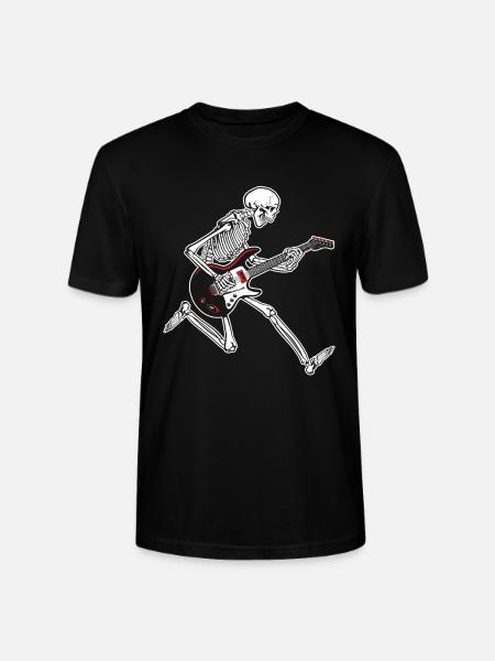 Skeleton Guitar - Stanley/Stella CRAFTER Unisex Organic T-Shirt - black