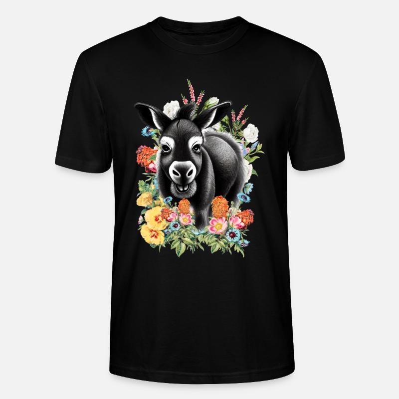 Fleurs d’âne - T-shirt bio CRAFTER Stanley Stella Unisexe - noir