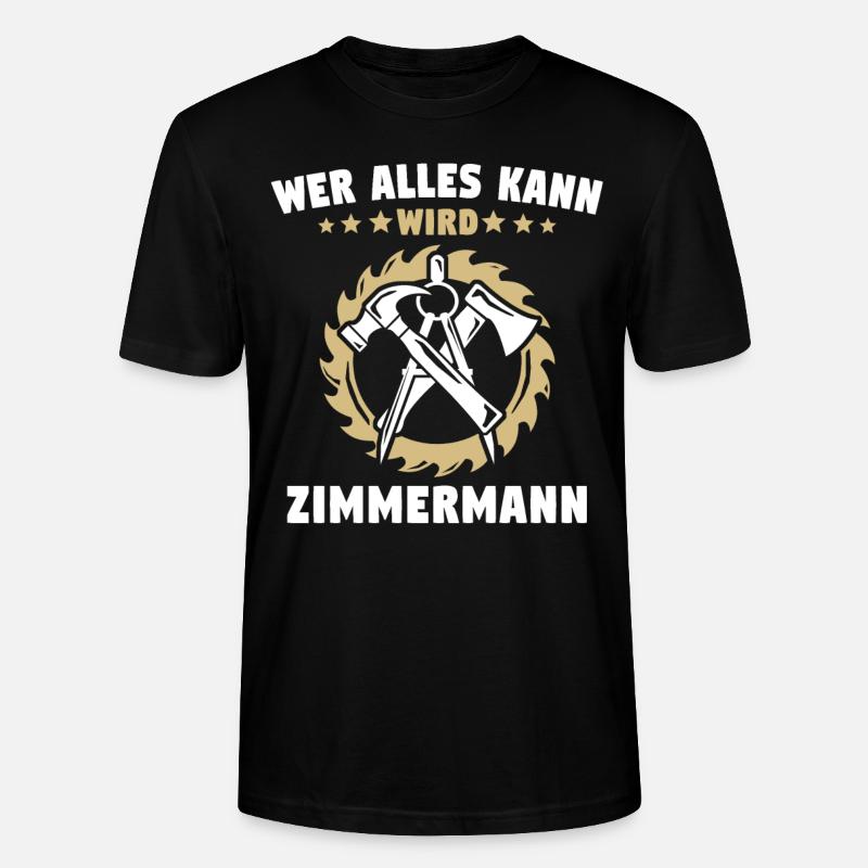 Zimmermann Zimmerer - Stanley/Stella Unisex Bio-T-Shirt CRAFTER - Schwarz