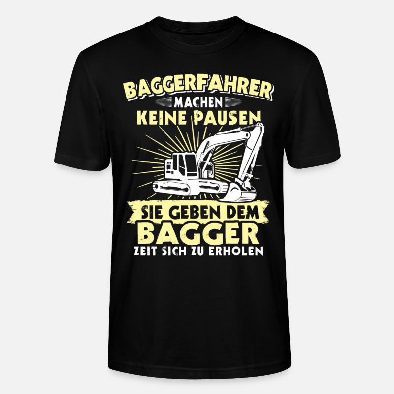 Baggerführer Bagger Baggerfahrer - Stanley/Stella Unisex Bio-T-Shirt CRAFTER - Schwarz
